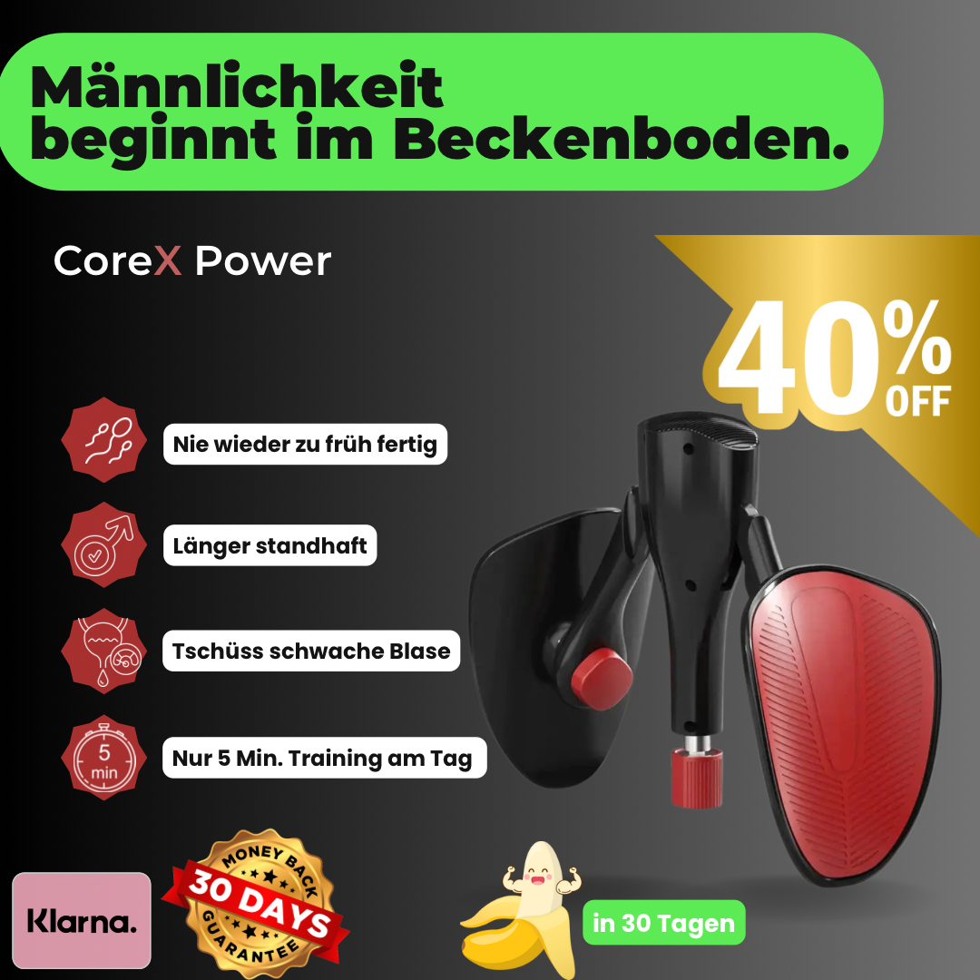 CoreX Power – Steinhart. Kontrolliert. Unaufhaltsam. Mehr Ausdauer, härtere Erektionen – ohne Pillen, ohne Bullshit.