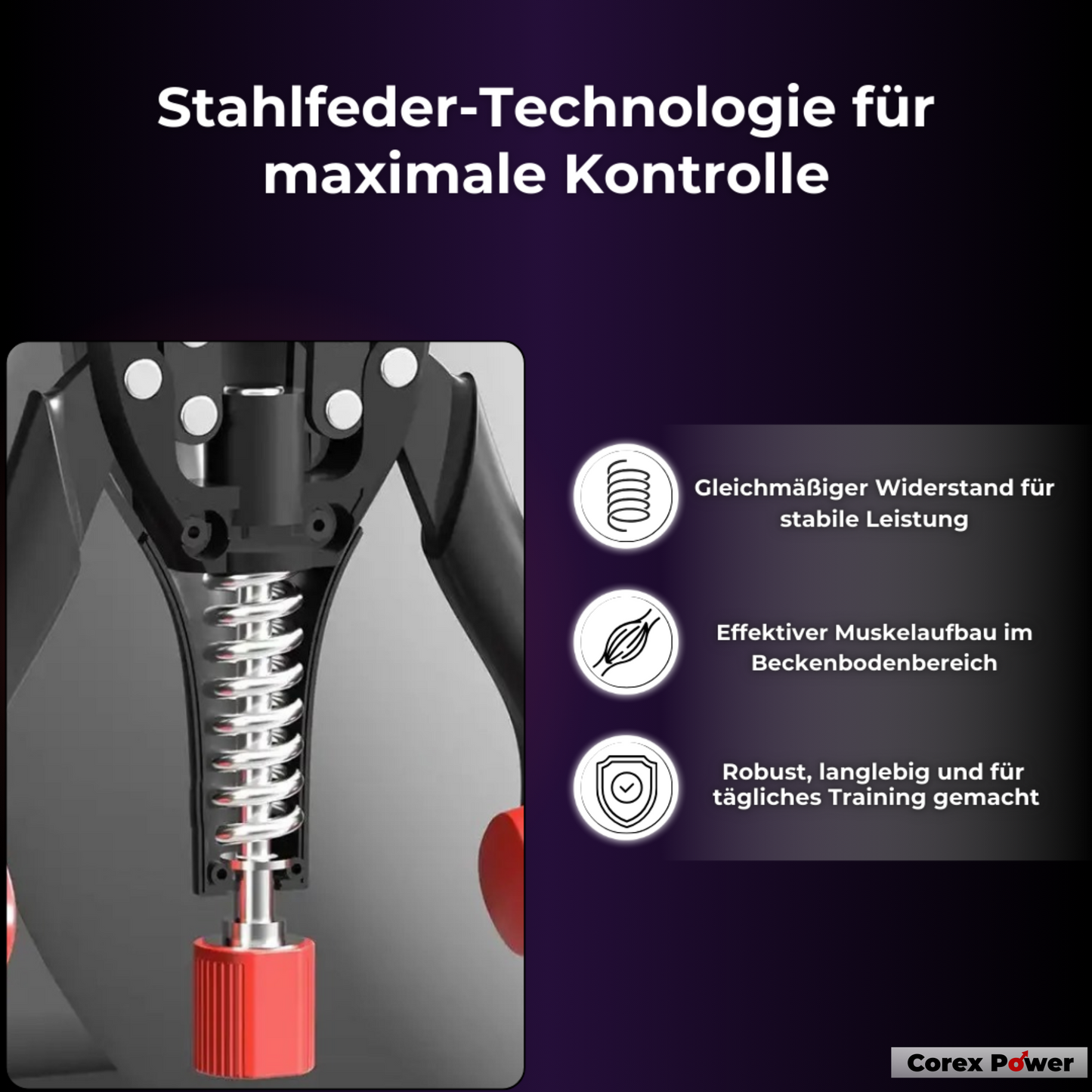 CoreX Power – Steinhart. Kontrolliert. Unaufhaltsam. Mehr Ausdauer, härtere Erektionen – ohne Pillen, ohne Bullshit.